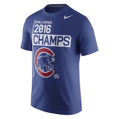 Chicago Cubs Nike 2016 World Series Champions Men's T-Shirt Size: Large 