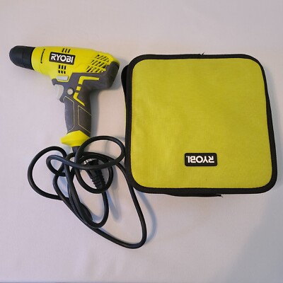 Ryobi 3/8 In Drill With Cord. 60Hz 5.5 Amps With Case Tested Works