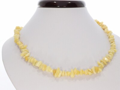  Jade gelb Splitter Schmuck Halskette Halsband endlos 85-90cm SP1035