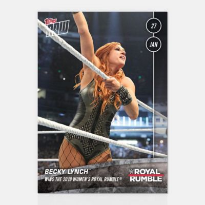 2019 TOPPS NOW WWE #7 BECKY LYNCH WINS 2019 WOMEN'S