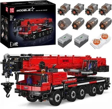 Mould King 17074 Crane Engineering Red Truck Building Block Remote Control MOC