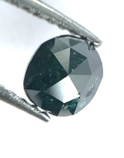 0.87ct Oval Schnitt Diamant 5.5mm Oval Blau Farbe Rose Schliff Diamant