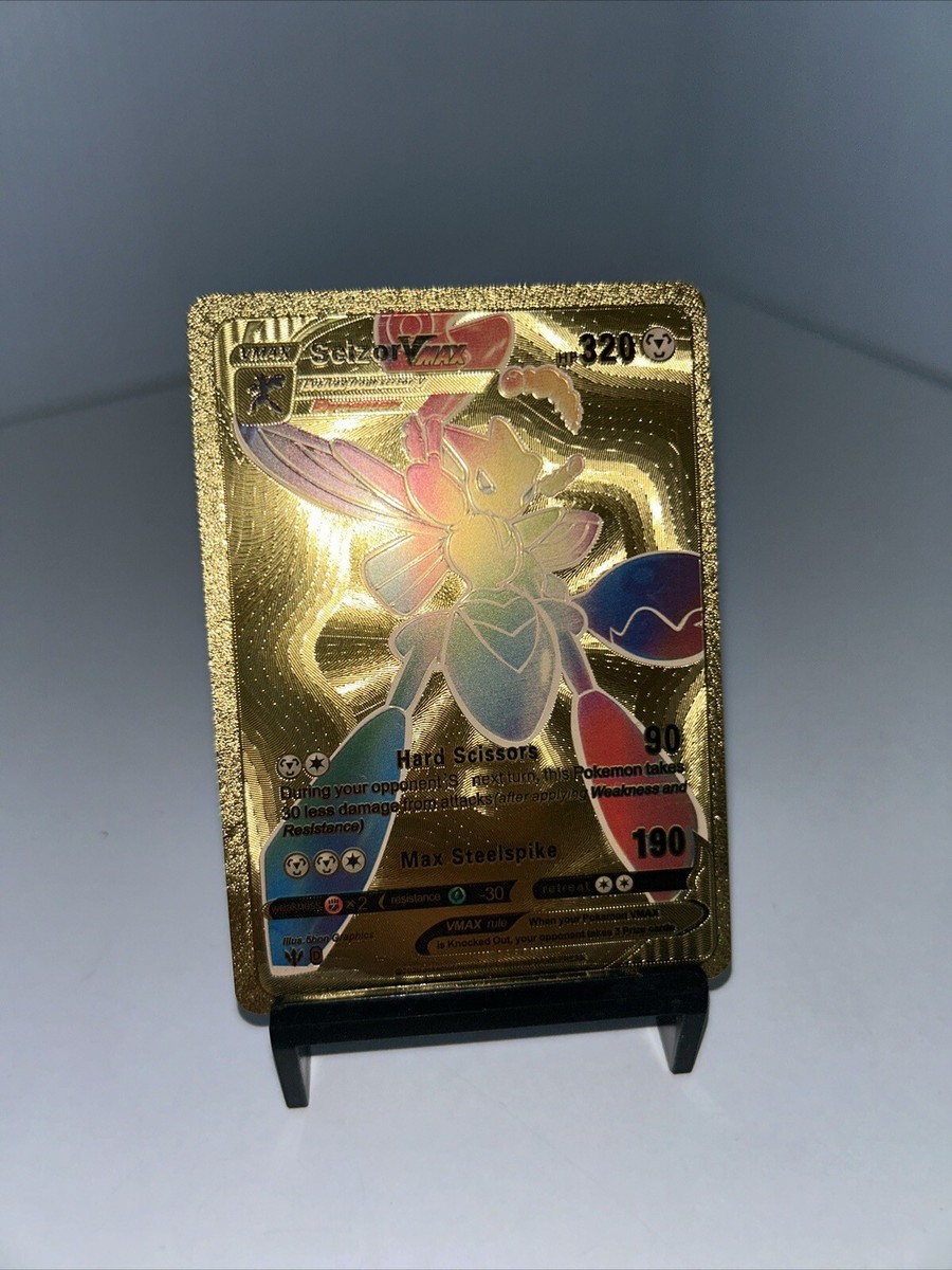 Scizor VMAX - Gold Foil Pokemon Card Fan Art Card | eBay