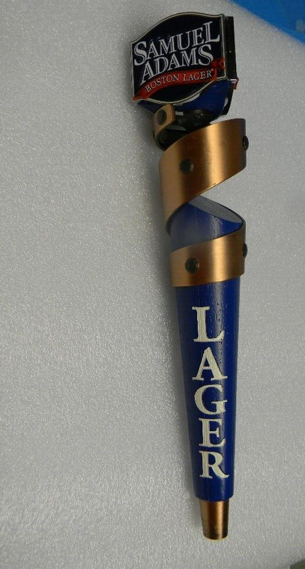 UNIQUE FIGURAL SAMUEL ADAMS LAGER DRAFT BEER TAP HANDLE BOSTON MASSACHUSETTS