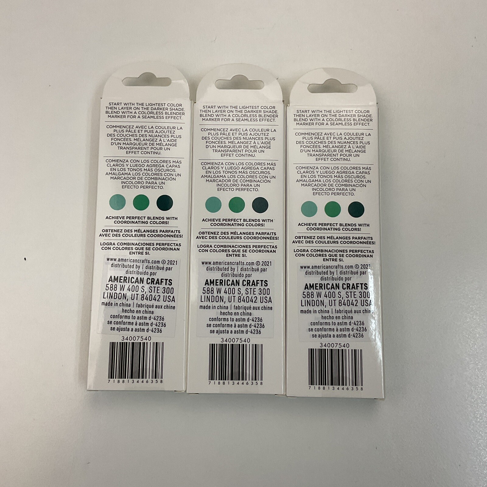 American Crafts Sketch Markers Dual-Tip Alcohol Markers 3/pk Greens - 3 PACK