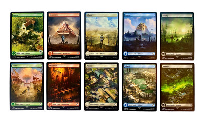 MTG | Fallout | Complete Full Art Land Set | 10 Karten | NM | EN