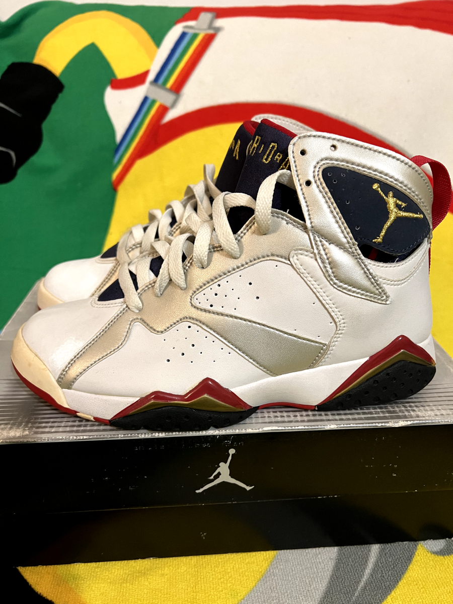 Jordan 7 Retro Olympic (2004) us7 eu40 uk6 Card face grey box
