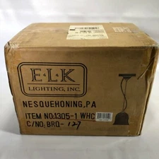 E.L.K. Home Lighting Item #1305-1 WHC One Light Mini Pendant Glass Lamp * NEW!