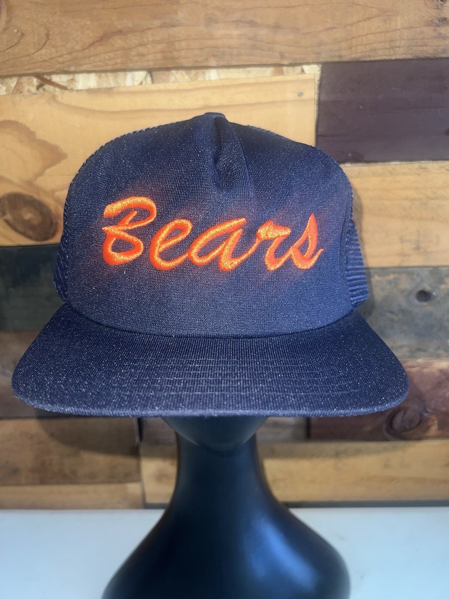 Vintage 80s Rare Chicago Bears NFL Football Blue Trucker Snapback