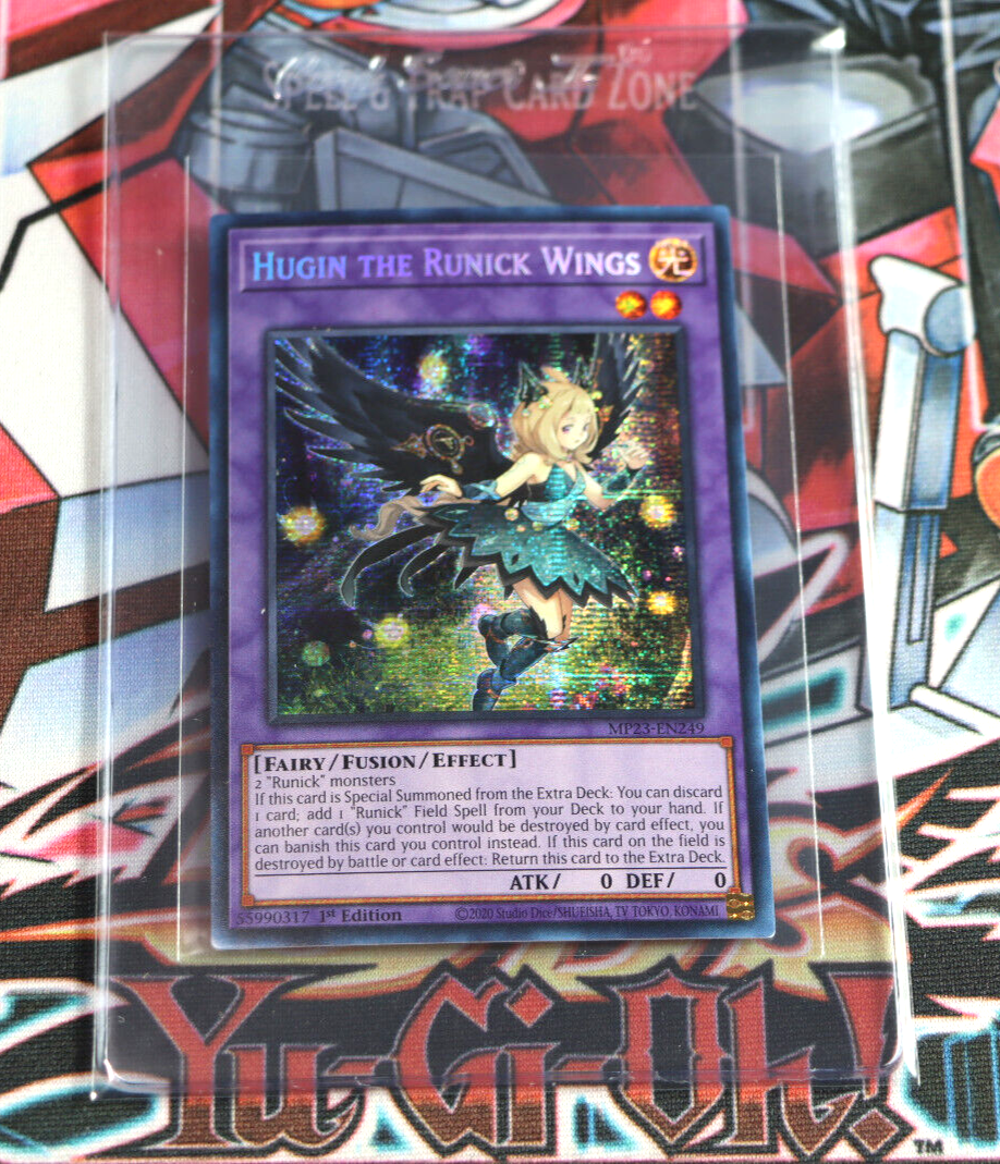 ウンギ トレカ ユニリグ YuGiOh Hugin The Runick Wings MP23-EN249 Prismatic Secret Rare | eBay
