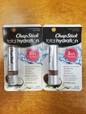 2 Pack: Chapstick Total Hydration 3-In-1 Lip Care Coconut Hydration (4122) W1C