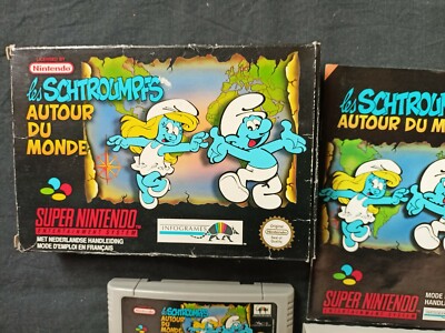 Jeu SNES Les Schtroumpfs Autour Du Monde - Version Loose (cartouche Seule) - Très Bon état