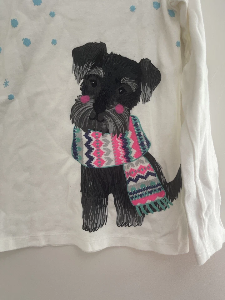 Linda Camisa Carters Niños Niñas Yorkshire Terrier Brillo Manga Larga Blanca 8 Foto 2 de 4