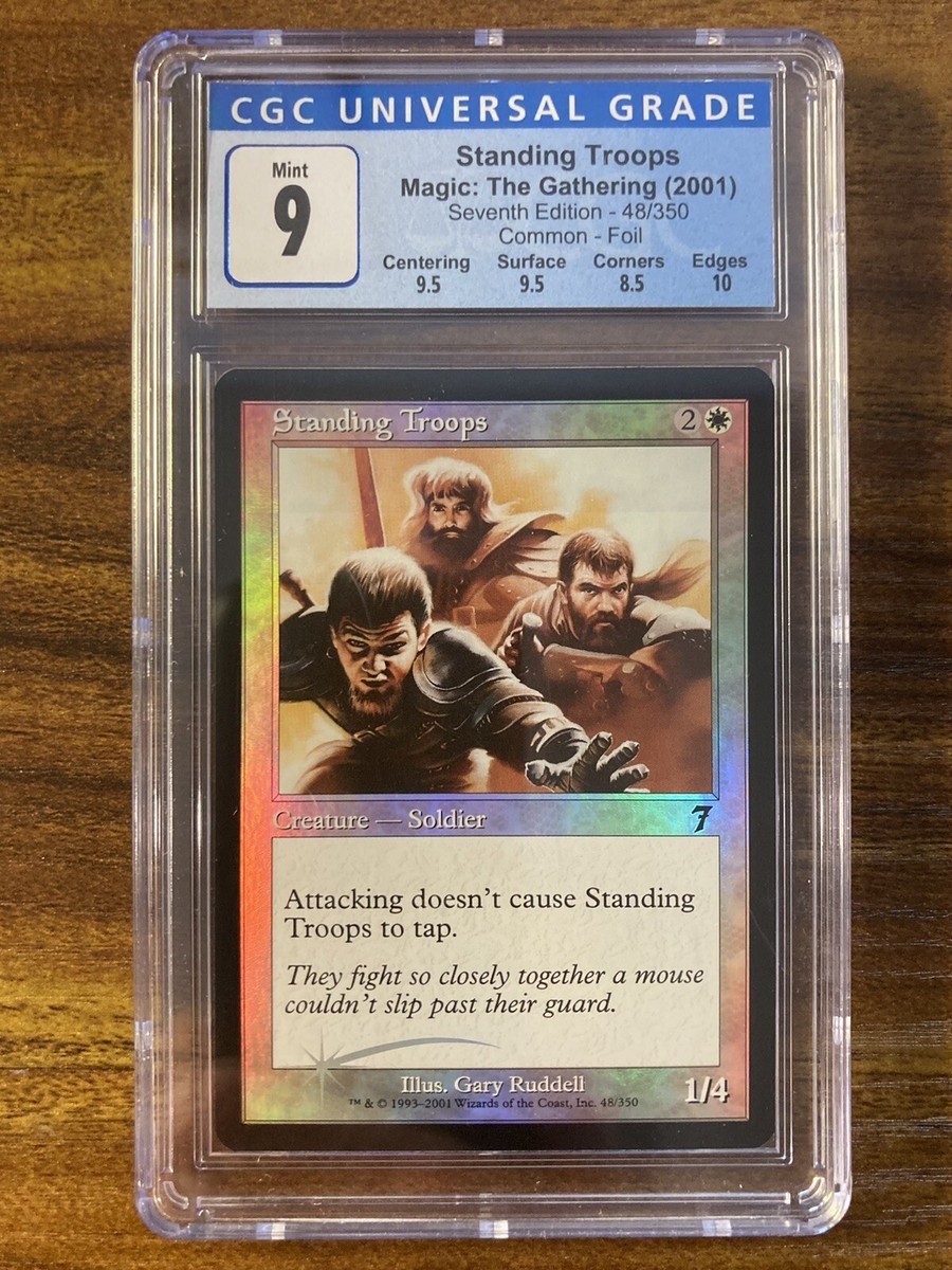 MTG✨STANDING TROOPS FOIL✨7th Edition CGC 9 MINT w/10 Common
