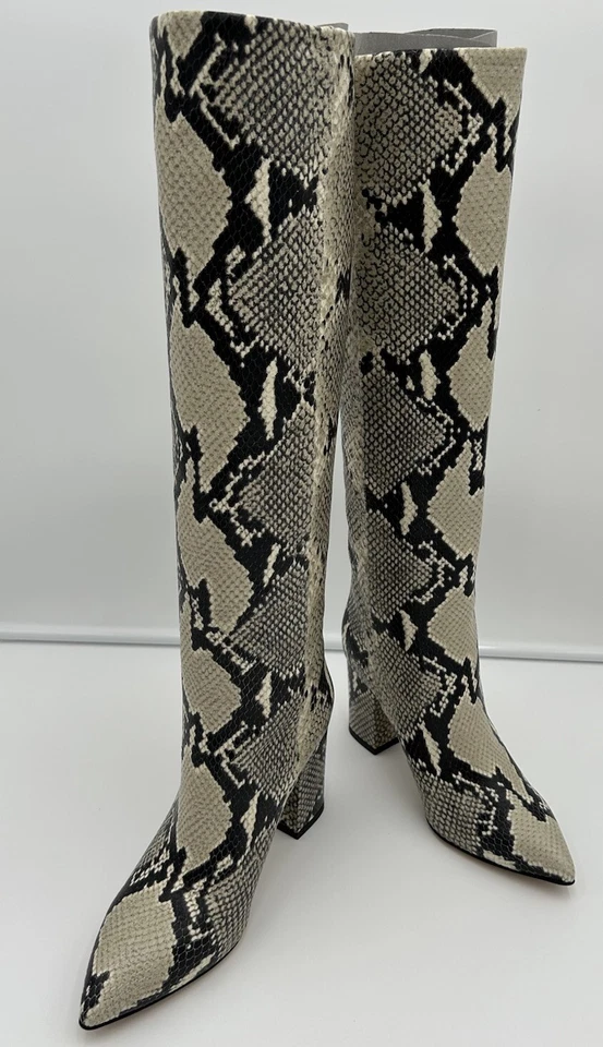 Botas Paris Texas Cuero Italiano Pitón Serpiente Hasta la Rodilla Nuevas En Caja Talla 36 $795 Foto 2 de 4