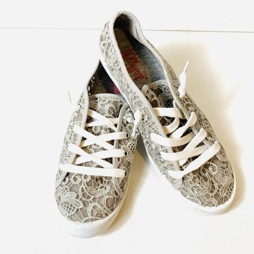 crochet lace sneakers
