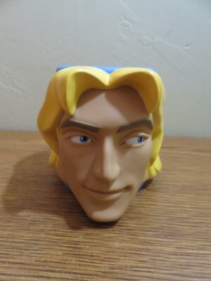 Vintage Disney's Pocahontas John Smith Head Plastic Mug John Smith Face Cup