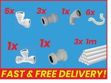 32mm & 40mm White Waste Universal Compression Fittings & Pipe  pack
