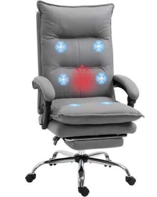 Vinsetto Vibration Massage Office Chair with Heat Footrest Thick
