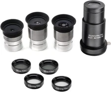 Complete Telescope Eyepiece Set - Multi-Coated Optics - 1.25 inch Eyepiece Set