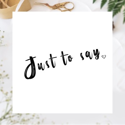 Just To Say Thank You Well Done Missing You I Love You Card Ebay