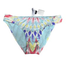 NWT Bar Iii Starburst Shirred Cheeky Hipster Bikini Swim Bottoms S Small