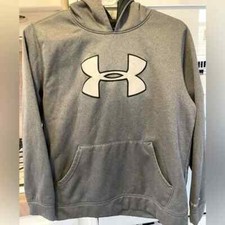 Under Armour Gray 'Storm' Hoodie Pullover Reflective Youth Size Large