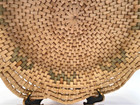 Vintage Coiled Wicker/Raffia Shallow 14" Basket/Tray-Boho/Cottage/Country — photo 3