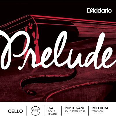 D Addario J1010 Prelude Cello String Set, 3/4 Scale Medium Tension 