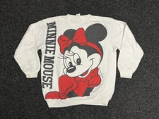 Vintage 80s DISNEY Front  Back MINNIE MOUSE Graphic Sweatshirt WOMEN'S LARGE