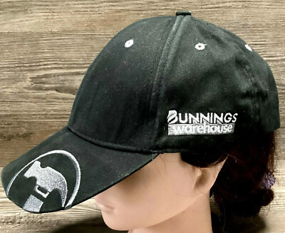 Bunnings Warehouse Embroidered Hammer Logo Black Cap