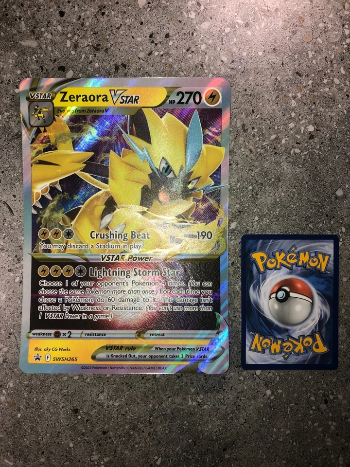 Pokemon TCG Cards Zeraora VSTAR SWSH265 Black Star Promo JUMBO / OVERSIZE - Image 3 of 4
