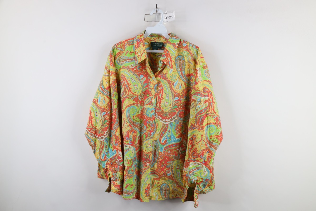 90s Ralph Lauren Shirt BERKLEY XL ペイズリー 90s Ralph Lauren Shirt BERKLEY XL ペイズリー