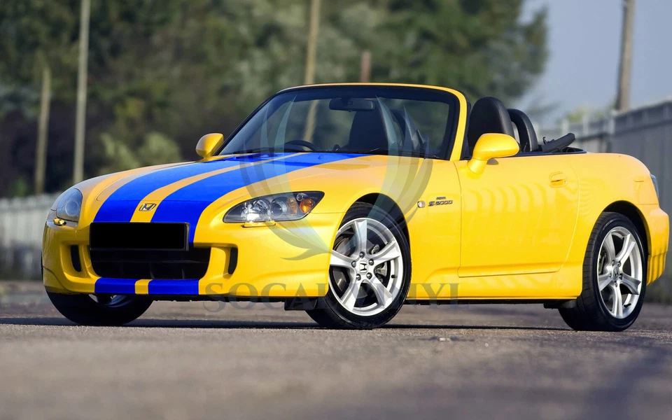 Pegatina envolvente de vinilo color mate rayas carreras para Honda S2000 rayas 25 ft/50 ft Foto 4 de 4