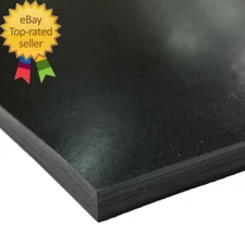 EPDM Rubber Sheet - 1/8 In. Thick X 12 In. Width X 12 In. Length - Black - 60A