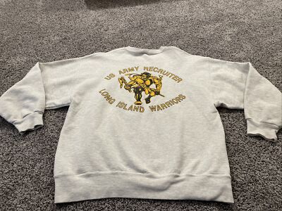 1990s Vintage US Army Recruiter Long Island, NY Sweatshirt Crew Neck Size  L/XL