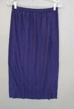 VTG Sostanza Skirt Size Large Crinkle Pleated Long Purple Straight Modest