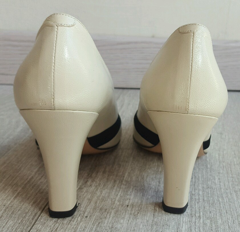 Escarpins Paul & Joe En Cuir, Talon 9 Cm, Taille 35,5, Blanc - Occasion, Super état