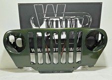 Jeep Tj Wrangler Moss Green Pjn Front Grille Panel 97 Only Latch Oem Cc
