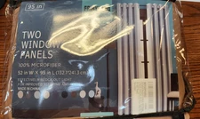 Fairyland 2 Window Panels Microfiber Camel Color 95 Inches New In Package