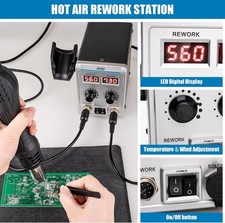 8586D 2 in 1 Soldering Station SMD Hot Air Rework Solder Iron Gun Kit Digital