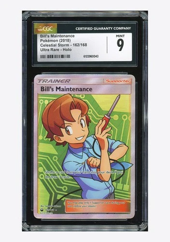 Pokemon CGC 9 Bill's Maintenance Ultra Rare 2018 162/168 Celestial Storm English