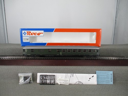 Vagón de tren rápido Roco escala H0 44752 2. Clase con compartimento de equipaje de DB en embalaje original | Zustand: Gebraucht