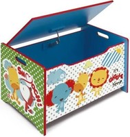 Fisher Price Spielzeug Aufbewahrungsbox Spielzeugkiste Holzkiste Deckel