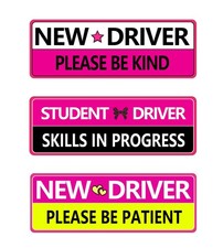3pcs New Driver Magnet for Car,Student Driver Magnet, Please Be Patient Stude...