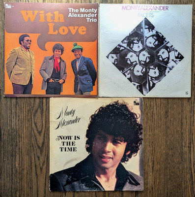 Monty Alexander 3 LP Vinyl Jazz Lot: With Love + Now Is The Time + Facets