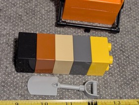 LEGO Duplo Shovel Worker Garbage Can Recycling Truck #5637 Set Complete