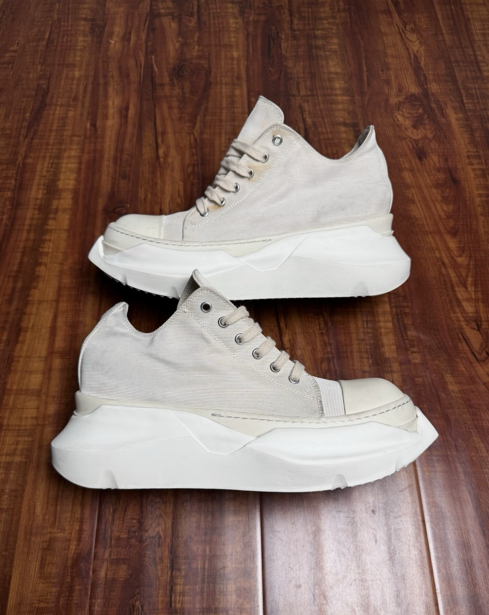ほぼ新品！【RICK OWENS DRKSHDW】ホワイト26.5㎝ Abstract RICK OWENS DRKSHDW | ABSTRACT SNEAKS TRANSPARENT ハイカット (RICK
