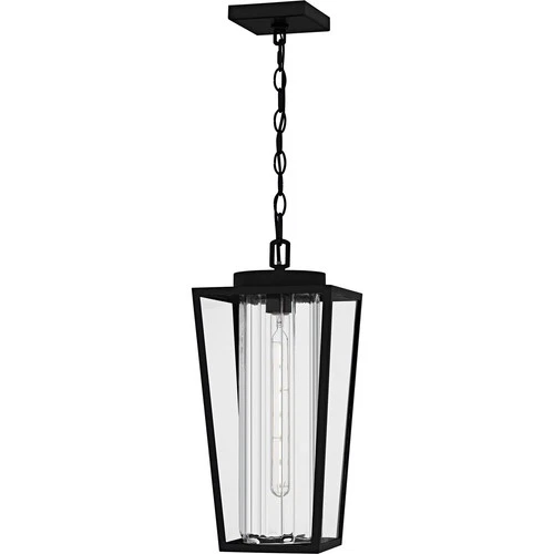Matte Black  Outdoor Hanging Lantern from the Jett Collection - Picture 1 of 6