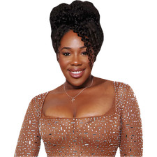 Channique Sterling-Brown (Brown Dress) Half Body Buddy Cutout
